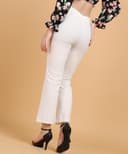 POPWINGS Self-Designed Solid Formal Trouser for Women | Office Wear Trouser for Women | Casual Stylish Trouser for Women | Straight Fit Trouser for Women 3