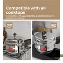 Lifelong Stainless Steel Curve Pressure Cooker 2Liters | Induction & Gas Stove Compatible with Outer Lid, ISI Certified & Lock System | Safe & Durable Kitchen Essential with 5 Years Warranty (Silver) 4