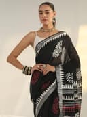 Libas Printed Cotton Saree for Women With Unstitched Blouse Piece | Daily & Casual Wear 5