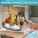 Hawkins Pro 18 cm Frying Pan, Triply Stainless Steel Fry Pan with Stainless Steel Handle, Silver (PSF18) 2