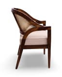 Handcrafted Rattan Accent Arm Chair for Home Â– Comfortable Cane Wood Chair for Living Room, Bedroom, Dining Room, Restaurant & Cafe Chair | Natural Finish 4