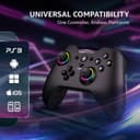 Amazon Basics Pro Series Gamepad with Bluetooth and RGB | 2.4GHz & Wired Modes | Dual Vibration | 6-Axis Gyroscope | Compatible with Switch | Android | PS3 | Windows | Type-C Charging | Black 2