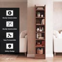 ECOLINE 7 Tier Wooden Book Shelf for Home, Sturdy Engineered Wood Bookshelf 5