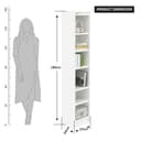 Callas 6 Layer Engineered Wood Bookshelf Multipurpose Home Decor Storage Rack | Showcase Organizer for Living Room, Kitchen, Bedroom, Office | (BR-07-White) 2