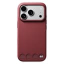 DailyObjects iPhone 17 Pro Stack Leatherette Case Cover | Compatible with MagSafe | Camera & Body Protection | Scratch Proof | Dual Hybrid Protection | Wireless Charging - Dahlia Red 1