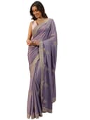 Libas Embroidered Satin Saree for Women With Unstitched Blouse Piece | Traditional Saree for Party & Wedding 1