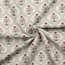BSB HOME Pure Cotton 220 tc Flat Single | Diwan | Coat Bed Bedsheets for Summer Breathable | Wrinklefree (Size-60 X 90 Inch) with 1 Pillow Covers (Size-17 X 27 Inches, Floral, Almond and Pink Flower) 5