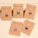 Shining Diva Fashion 5-6 Pcs Latest Stylish Butterfly Jewellery Necklace Set for Women Pendant Necklace Gifts for Girls 3