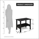 Callas Engineered Wood Computer Desk with Shelf – Modern Laptop Study Table for Home Office, Workstation & Writing Desk for Students and Professionals (ST-09-Black) 2