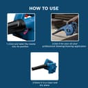 BOSCH GBL 650 Air Blower Machine for Home, Car & PC Cleaning | 650W Motor | 3.7 m³/min Airflow | Lightweight 1.7 kg | Dust Cleaner | Multiple Nozzles | 1 Year Warranty 5