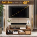ABOUT SPACE TV Stand - Engineered Wood TV Showcase with Foot Pad Entertainment Console Shelf Storage for Set Top Box, Decor, Books for Living Room TV Unit - Walnut (L 101 x B 40.5 x H 41 cm) 3