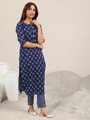 Libas Printed Cotton Straight Kurta with Trouser 2