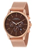 French Connection Fiord Brown Round Analog Watch with Rose Gold Strap for Men - FCN00055E 2