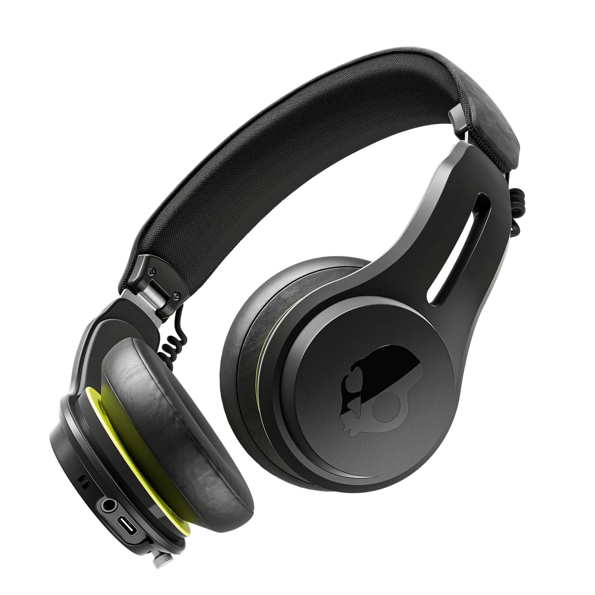 Skullcandy Icon ANC On-Ear Wireless Bluetooth Headphones - Active Noise Cancelling, 97.5dB 60Hr Battery + Rapid Charge, Mic, Adjustable Stay-Aware Mode – Black