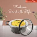 SignoraWare Master Lock BPA Free Plastic Casserole | Inner Stainless Steel With Borosilicate Glass Lid | Microwave Safe | Airtight Lid | Ideal for Storing Chaptti & Curry (1.5 Ltr | Black) 3