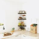 Dime Store Engineered Wood 3-Tier Floating Rack Shelf for Living Room Corner Shelf Decorative Rack Shelf Organizer | Storage Shelf for Living Room & Bedroom Display Rack for Storage (Black) 4