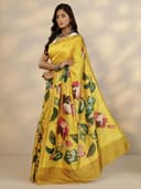 Libas Printed Silk Blend Saree for Women With Unstitched Blouse Piece | Traditional Saree for Festive & Wedding 3