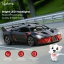 Lifelong Rechargeable Remote Control Car for Kids|2.4GHz, LED Headlights, Up to 90 to 120 min Non-Stop Play Time, 125ft Remote Range, Type-C Charging, Anti-Skid Tyres, BIS Certified, USB Cable (Black) 3