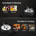Prestige Iris Nutri-Mix 350W Mixer Grinder with 2 Multipurpose Jars|Compact Design|Dual Safety Inter-Lock System|Extra Lids for Storage|Back & Grey 5
