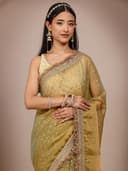 Libas Woven Design Tissue Saree for Women With Unstitched Blouse Piece | Traditional Saree for Party & Wedding 4