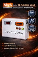 MuscleGrid 5kVA Heavy Duty Voltage Stabilizer for 1.5 & 2 Ton AC (Split & Window) | 90V–300V Wide Working Range | Up to 15A Load | Digital Display 2