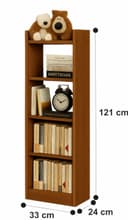 Enigmatic Woodworks Wooden Open Bookshelf Multipurpose for Home Rack Showcase Organizer for Living Room I Study Room I 5-Tier I Finish-Suede DIY (Walnut) 33 * 24 * 121CM 2