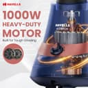Havells Atomica 1000W 3 Jar Mixer Grinder | 3 Speed | Air Vent Tech | Stainless steel blade | Dark Blue and Brown color 5