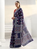 Libas Printed Cotton Saree for Women With Unstitched Blouse Piece | Daily & Casual Wear 3