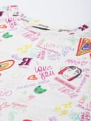 SASSAFRAS White Text Print Boxy Crop Top 2
