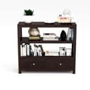 Solid Sheesham Wood Console Table for Living Room | Entryway Hallway Sofa & Fish Tank Table with 2 Drawers & Shelf Storage | Rosewood Walnut Finish 3