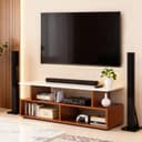 ABOUT SPACE TV Stand - Engineered Wood TV Showcase with Foot Pad Entertainment Console Shelf Storage for Set Top Box, Decor, Books for Living Room TV Unit - Oak Red(L 101 x B 40.5 x H 41 cm) 1