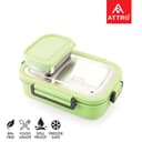 Attro Click Style Stainless Steel Insulated Airtight Leak-Proof Lunch Box for Office, School, Picnic, 800 Ml - Green 2