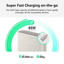 Samsung Galaxy 20000mAh Power Bank, Wired Battery Pack, Gray 3