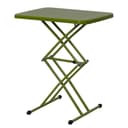 Supreme Furniture Scissor Multipurpose Height Adjustable Foldable Plastic Top with Metal Legs | Rectangle Study Laptop & Bed Table for Home Office Indoor & Outdoor | DIY | Green 1