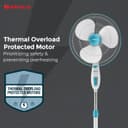 Havells Gatik Pro 400mm Pedestal Fan| 120 Ribs Guard for Safety| Smooth Oscillation| Heavy Base| ISI Marked | 2 Year Warranty | Blue 5