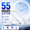 Kratos Gray Bluetooth Neckband with 55H Playtime, Deep Bass, Stereo Sound, HD Calls, Magnetic Earbuds, Voice Assistant, Type-C Fast Charging, Rich Audio, Hollow Switch for Comfort & Style 2
