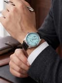 French Connection Heure Noble | Quartz Analog Display | Blue Dial | Black Leather Strap | Watch for Men - FCN0208UBL 3