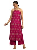 Libas Printed Silk blend Straight Kurta With Palazzos | daily wear suit 1