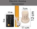 Pure Source India Ceramic Oil Diffuser Electric Small (4.5 inch, Ivory White) 4