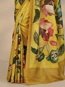Libas Printed Silk Blend Saree for Women With Unstitched Blouse Piece | Traditional Saree for Festive & Wedding 5