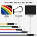 Fashnex Resistance Bands Set for Exercise, Stretching and Workout Toning Tube Kit with Foam Handles, Door Anchor, Ankle Strap and Carry Bag for Men, Women 2