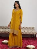 Libas Womens Embroidered Silk Blend Straight Kurta With Palazzos and Dupatta | ethnic wear | bridal suit | wedding dress | occasion wear 4