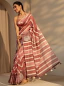 Libas Printed Cotton Blend Saree for Women With Unstitched Blouce Piece | Traditional Saree for Festive & Wedding 3
