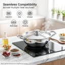 Prestige TRIPLY 4 Pc Cookware Set | TRIPLY Splendid | Fry Pan 22cm/1.2L | Kadai 22cm/2.1L | Saucepan 14cm/1L | SS Lid 24cm | Gas & Induction Compatible | Even Heat Distribution | 15Y Warranty | ISI 3