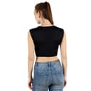 POPWINGS Solid Casual Sleeveless Regular-Fit Crop Tops for Women with Front Chain| Crop Tops for Women Stylish Western Summer Wear 4