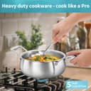 Hawkins 2 Litre Triply Stainless Steel Pro Handi | Induction & Gas Compatible | No Burning | Even Heating | with Stainless Steel Lid | Silver (PSH20S) 3