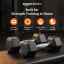 Amazon basics Rubber Encased Hex Dumbbell Weight Set Of 2, 10 Kg,Black 3