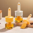 Catron Glass Oil Dispenser Bottle Made with Premium Glass & Silicone | High Temperature Resistant Oil Bottle Integrated Barbecue Cooking, Frying, Air Fryer Utensils Home & Kitchen Easy to use 2
