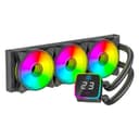 Ant Esports ICE Flow 360 ARGB 360mm ARGB Liquid Cooler/AIO with Display - Black | Support Intel & AMD CPU Socket AM5, AM4, AM3, LGA1700, 1200, 2066, 1151 | Evaporation-Proof Tubing | Dual-Chamber Pump 1
