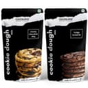 Cocosutra Cookie Dough Mix Combo Pack | Chunky Chocolate Chip & Fudgy Brownie | Makes 24 Cookies | Instant Baking Mix | Made with Natural Ingredients | Easy 3-Step Recipe – Whisk, Scoop & Bake | 2 x 220g (440g) 1